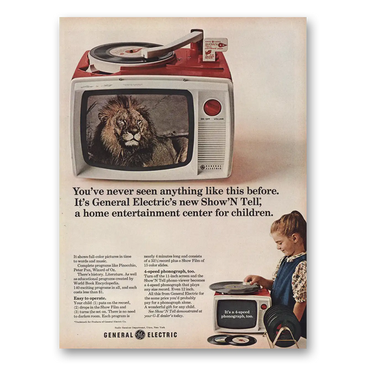 1965 Show n Tell Home Entertainment Children Vintage Magazine Print Ad