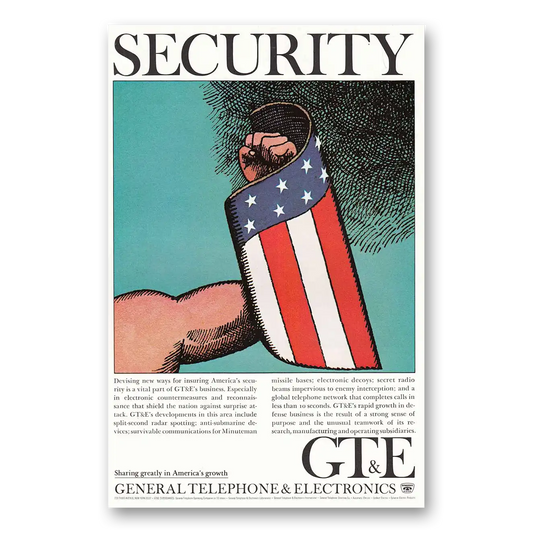 1965 General Telephone GTE Security Vintage Magazine Print Ad