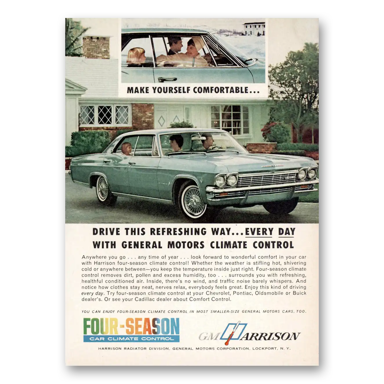 1965 GM Harrison Drive This Refreshing Way Vintage Magazine Print Ad