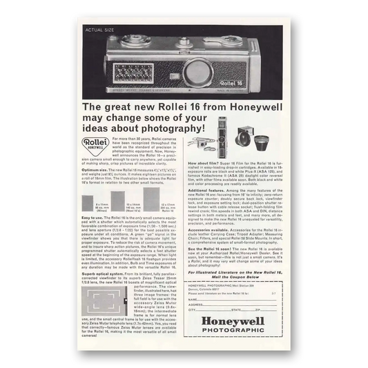 1965 Rollei Camera May Change Some Vintage Magazine Print Ad