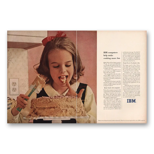 1965 IBM Computers Computers Help Make Cooking More Fun Vintage Magazine Print Ad