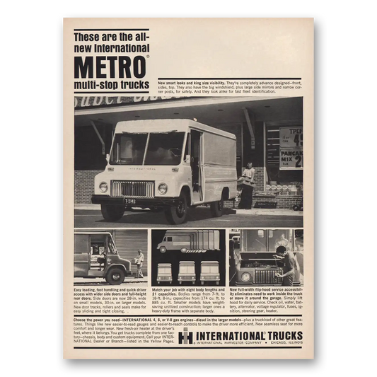 1965 International Trucks Metro Multi Stop Trucks Vintage Magazine Print Ad