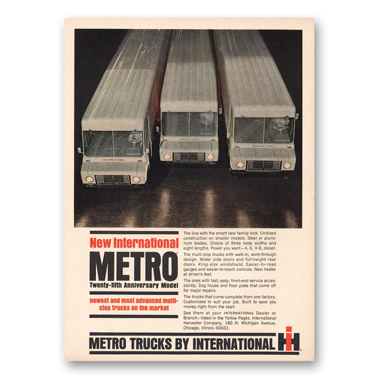 1965 International Trucks Metro Truck Twenty Fifth Anniversary Model Vintage Magazine Print Ad