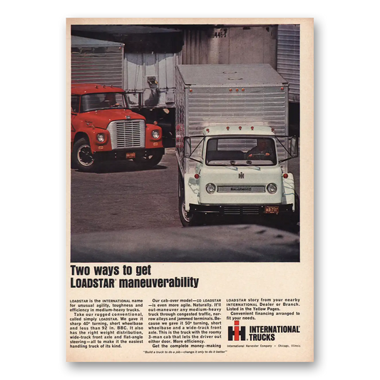 1965 International Trucks Loadstar Maneuverability Vintage Magazine Print Ad