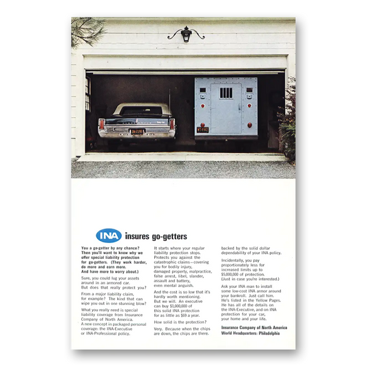 1965 Insurance Company North America INA Go Getters Vintage Magazine Print Ad