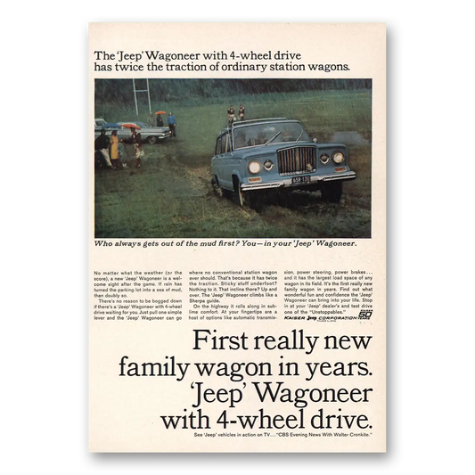 1965 Jeep Wagoneer Really New Family Wagon Vintage Magazine Print Ad