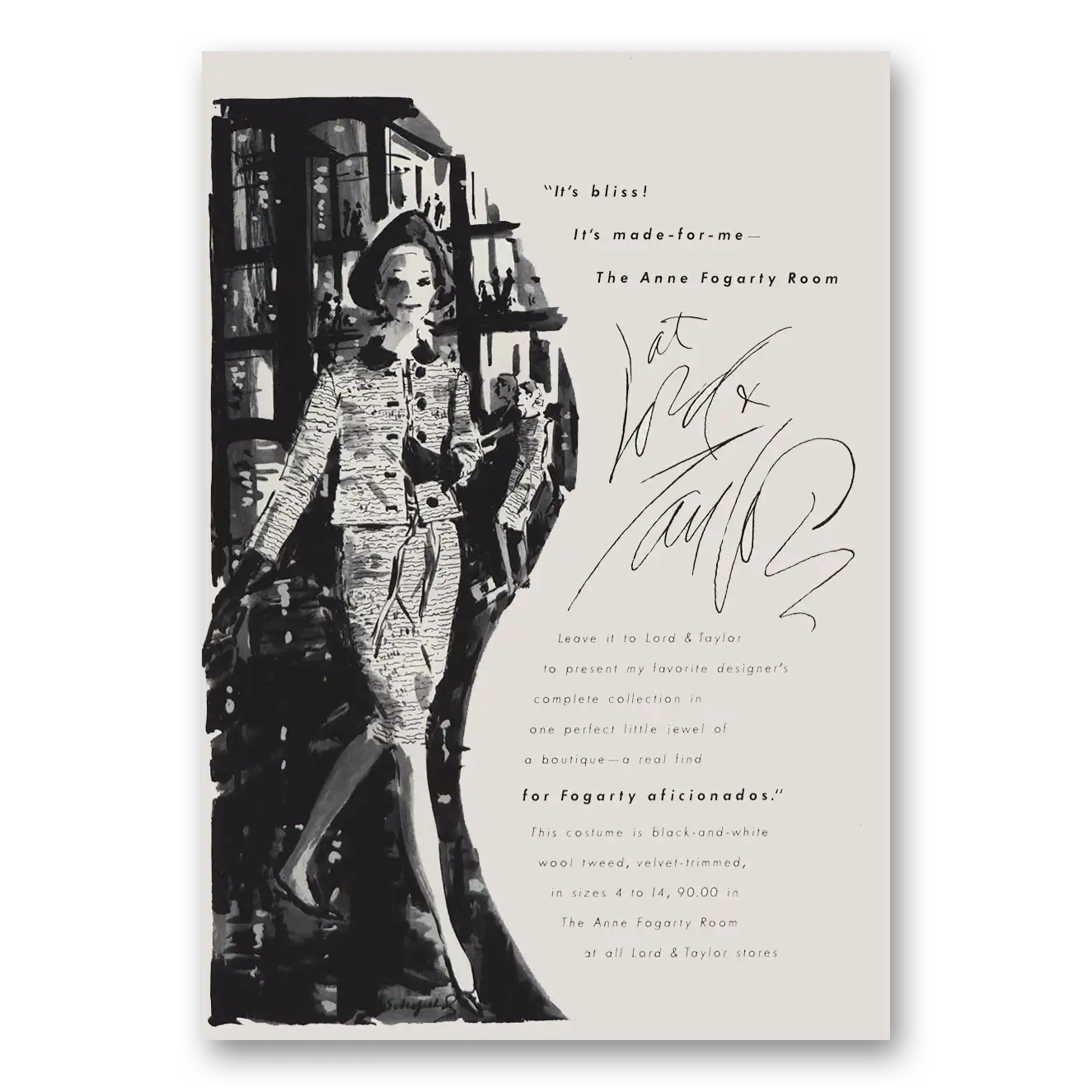 1965 Lord & Taylor Bliss Anne Fogarty Room Vintage Magazine Print Ad