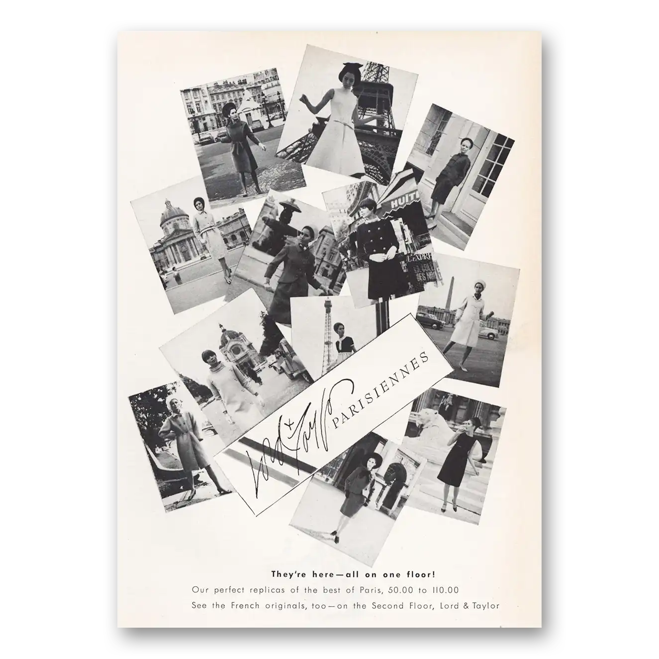 1965 Lord & Taylor Parisiennes Here All On One Floor Vintage Magazine Print Ad