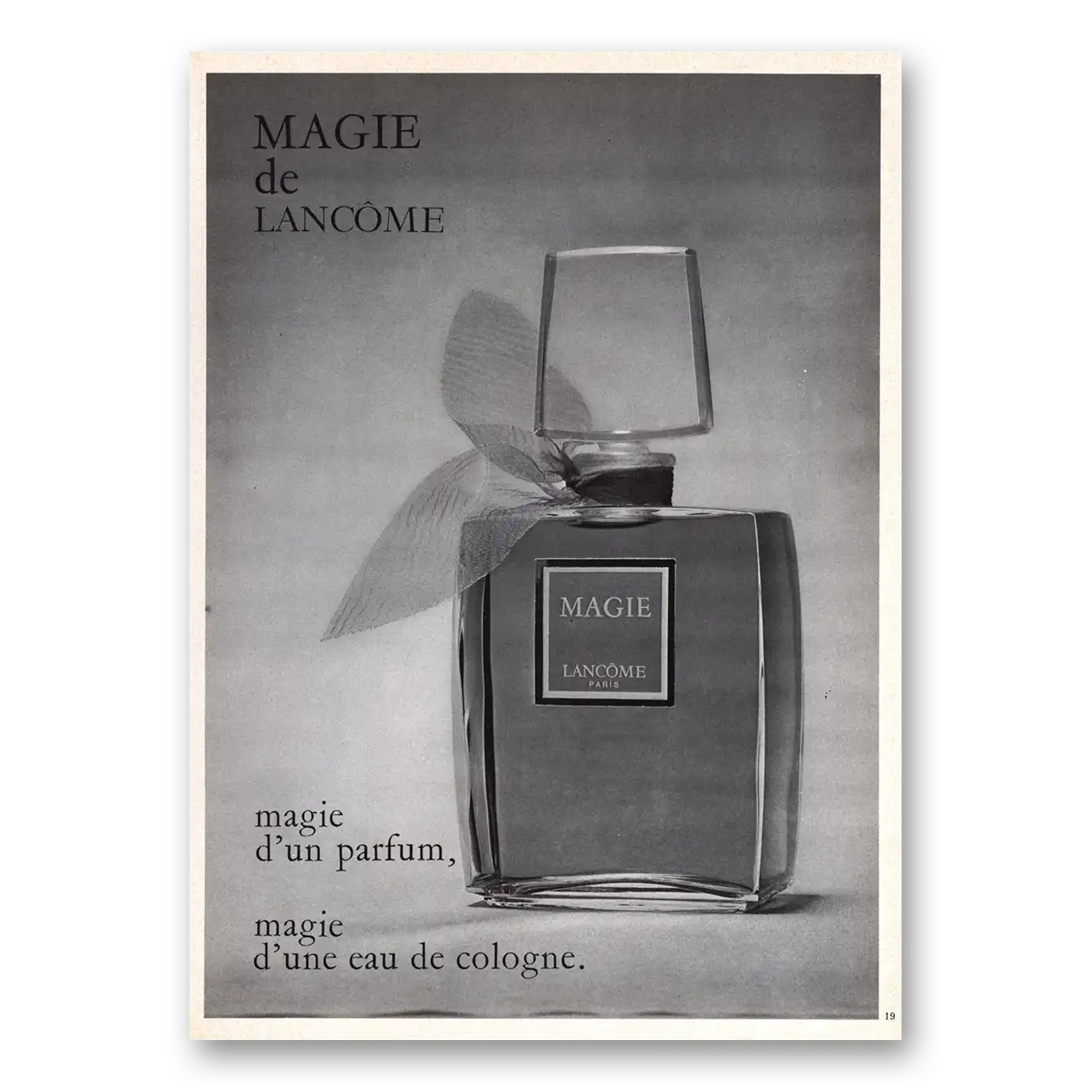 1965 Magie Parfum Magie de Lancome Perfume Magic Vintage Magazine Print Ad