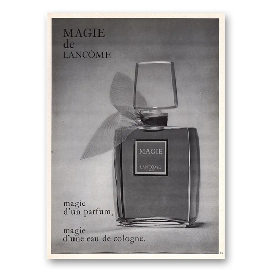 1965 Magie Parfum Magie de Lancome Perfume Magic Vintage Magazine Print Ad