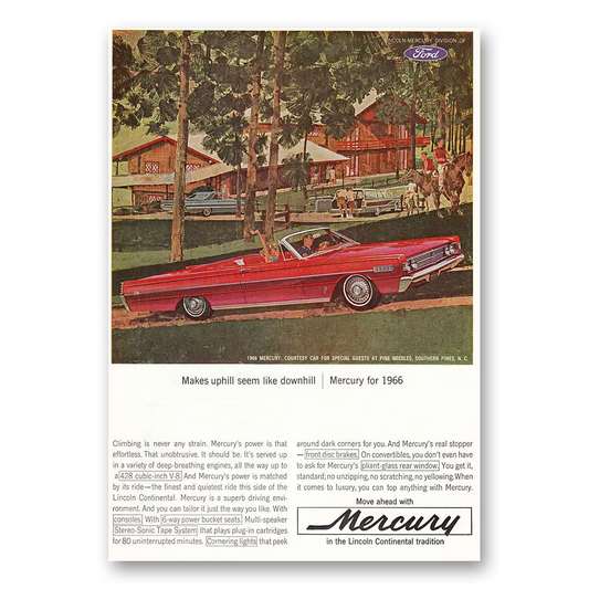 1965 Mercury Makes Uphill Seem Like Downhhill Vintage Magazine Print Ad