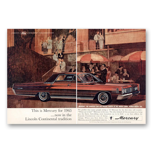 1965 Mercury Lincoln Continental Tradition Vintage Magazine Print Ad