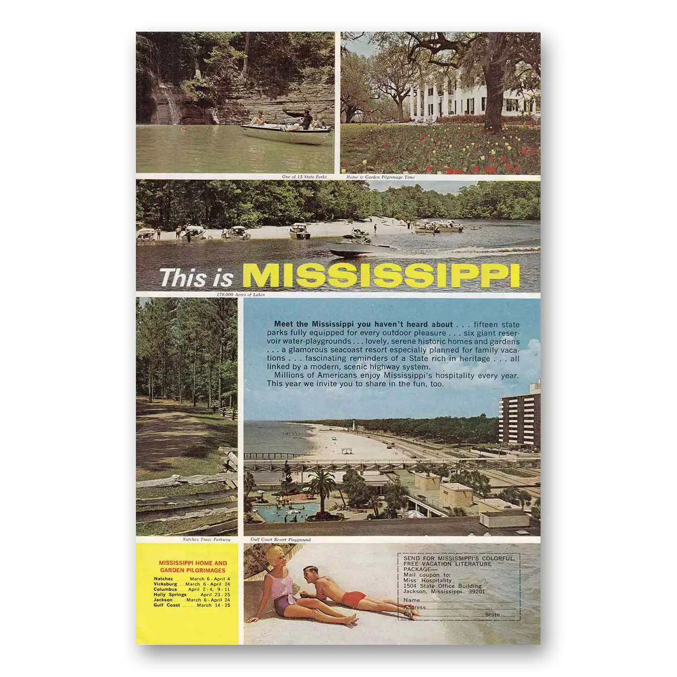 1965 Mississippi You Haven't Heard About Vintage Magazine Print Ad