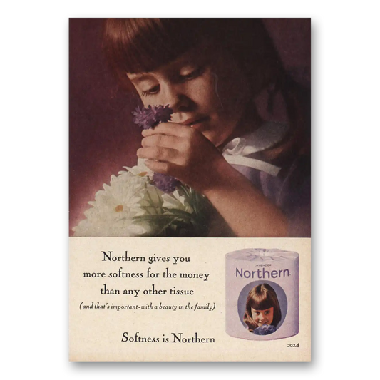 1965 Northern Tissue Lilac More Softness Vintage Magazine Print Ad