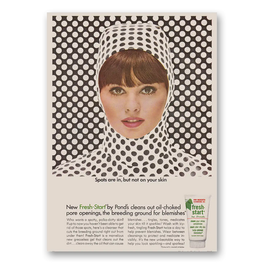 1965 Ponds Fresh Start Spots Are In Vintage Magazine Print Ad