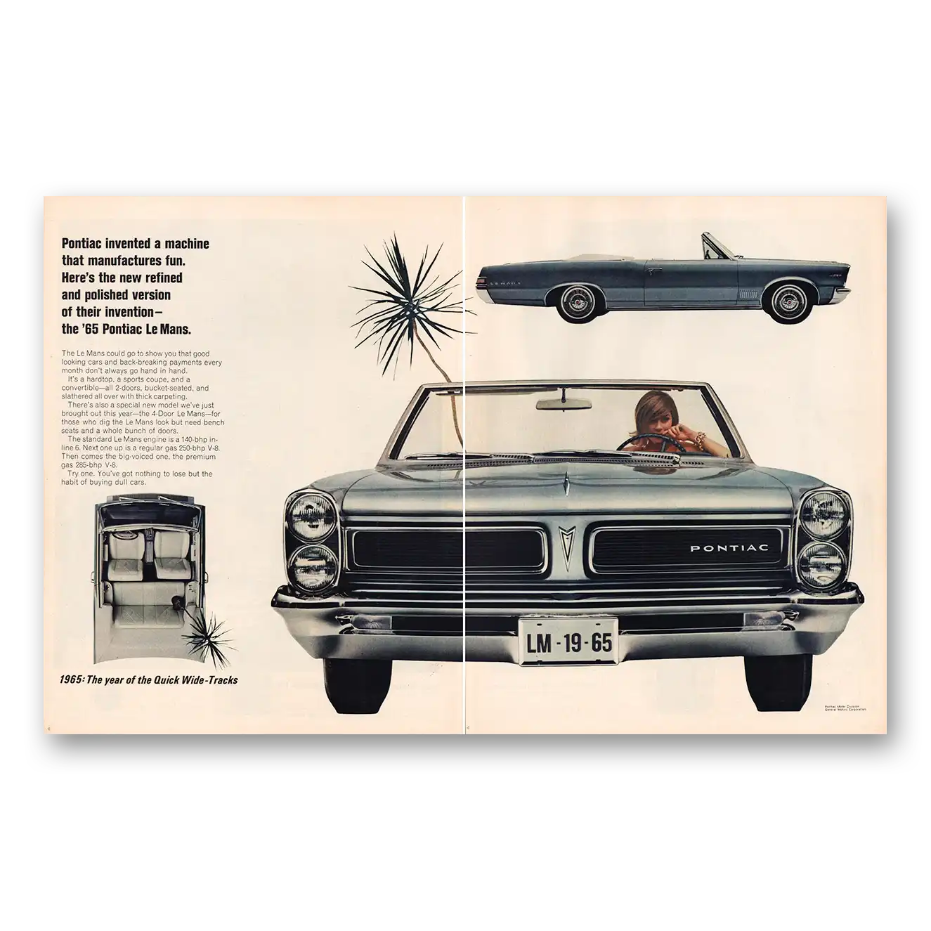 1964 Pontiac LeMans Invented Machine Manufactures Fun Vintage Magazine Print Ad