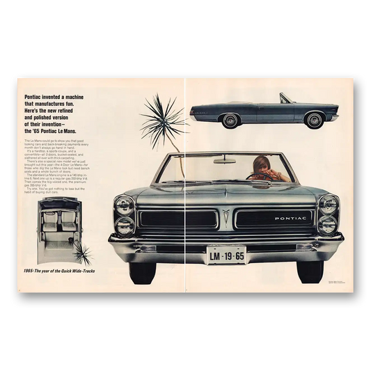 1964 Pontiac LeMans Invented Machine Manufactures Fun Vintage Magazine Print Ad