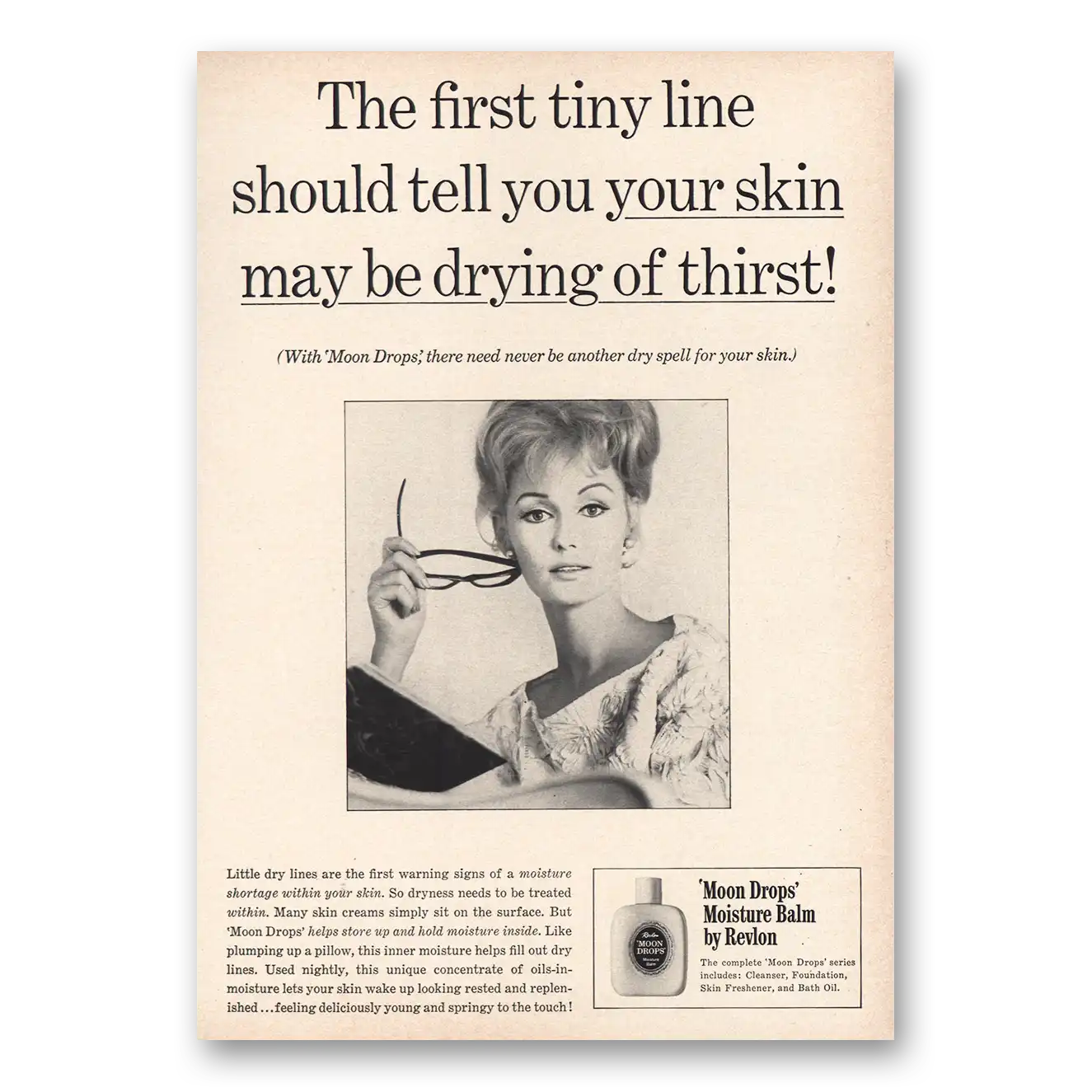 1965 Revlon The First Tiny Line Vintage Magazine Print Ad