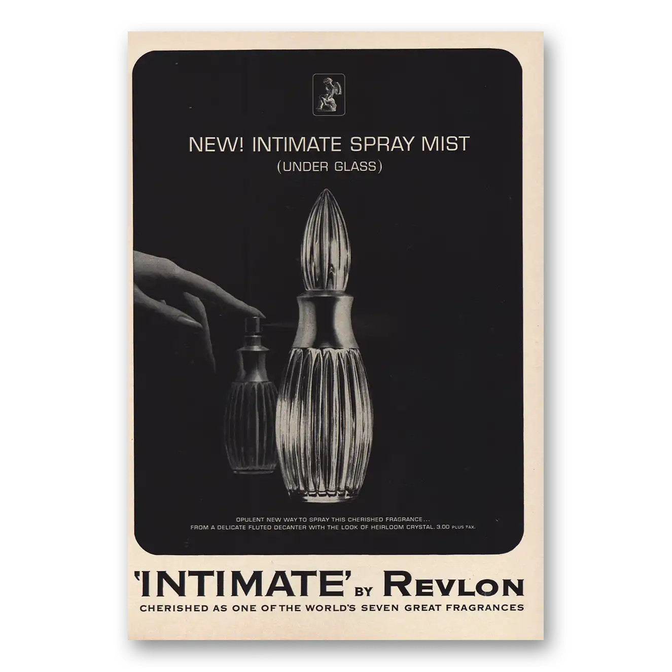 1965 Revlon Spray Mist Under Glass Vintage Magazine Print Ad