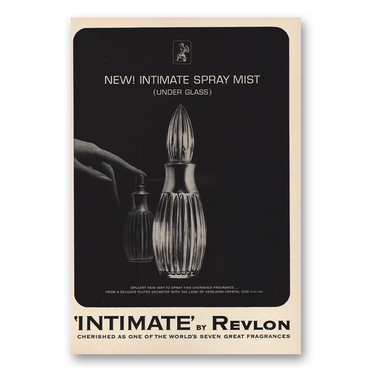 1965 Revlon Spray Mist Under Glass Vintage Magazine Print Ad