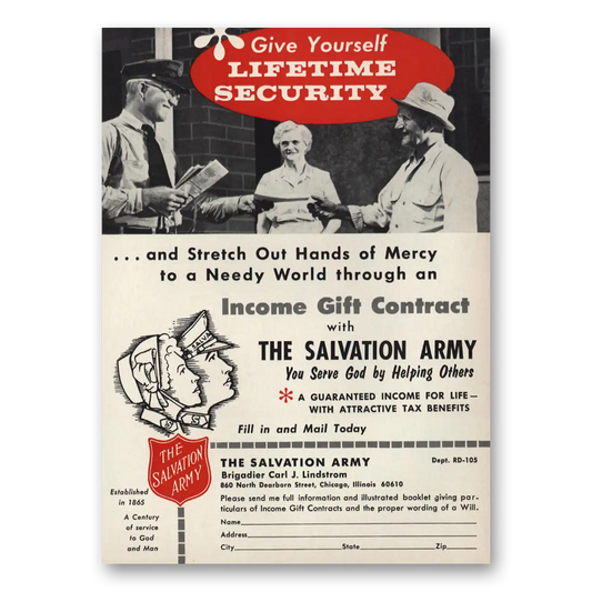 1965 Salvation Army Stretch Out Hands of Mercy Vintage Magazine Print Ad