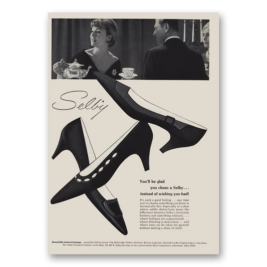 1965 Selby Shoe Be Glad You Chose Selby Vintage Magazine Print Ad