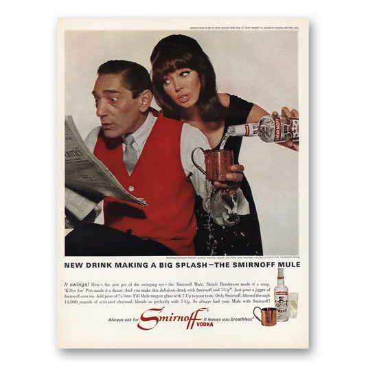 1965 Smirnoff Vodka Killer Joe Piro Vintage Magazine Print Ad