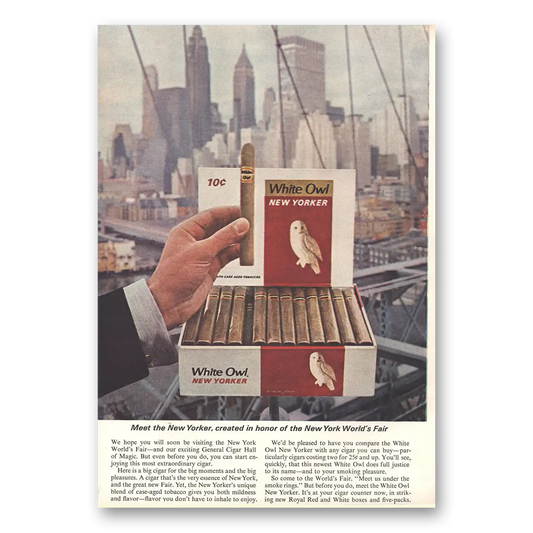 1965 White Owl Cigars New Yorker Vintage Magazine Print Ad