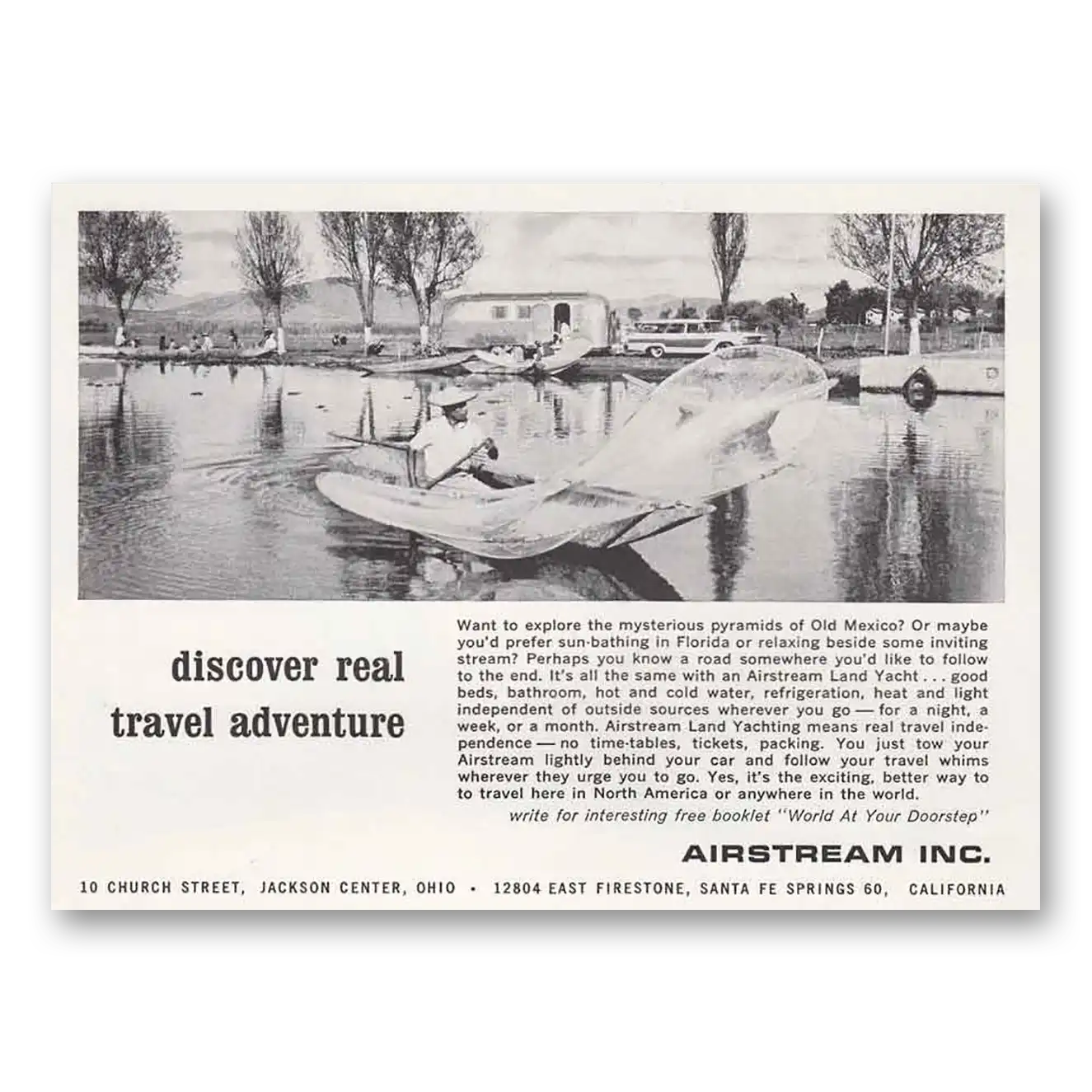 1966 Airstream Trailers Boat Discover Real Travel Adventure Vintage Magazine Print Ad