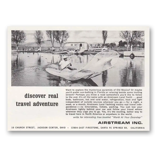 1966 Airstream Trailers Boat Discover Real Travel Adventure Vintage Magazine Print Ad