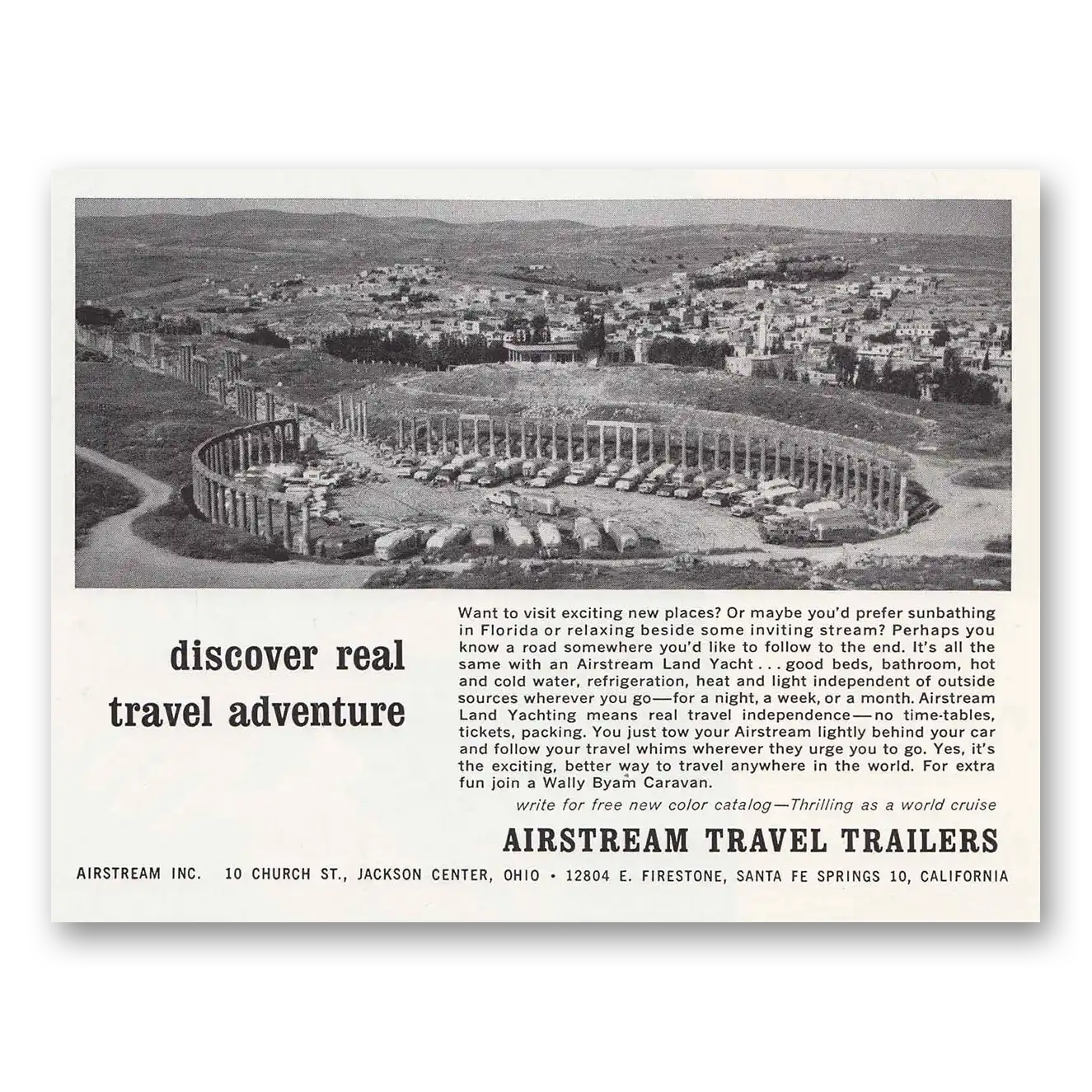 1966 Airstream Trailers Discover Real Travel Adventure Vintage Magazine Print Ad