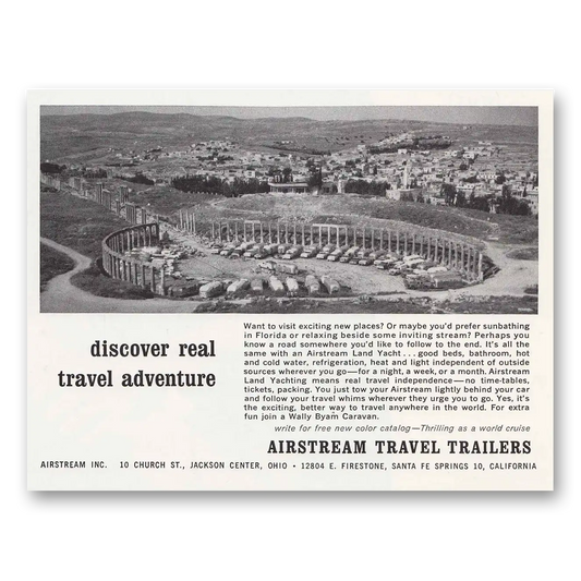 1966 Airstream Trailers Discover Real Travel Adventure Vintage Magazine Print Ad