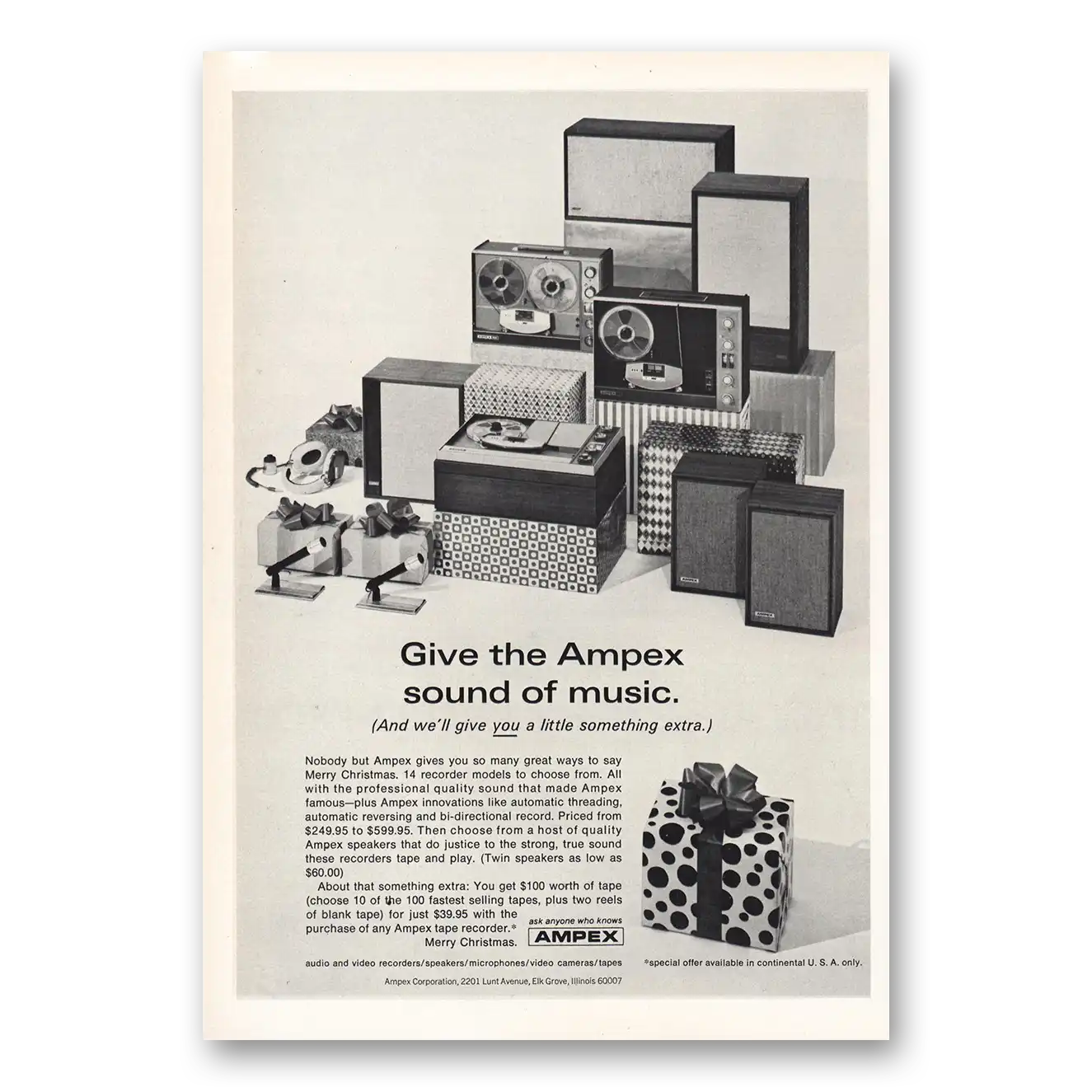 1966 Ampex Give Ampex Sound of Music Vintage Magazine Print Ad