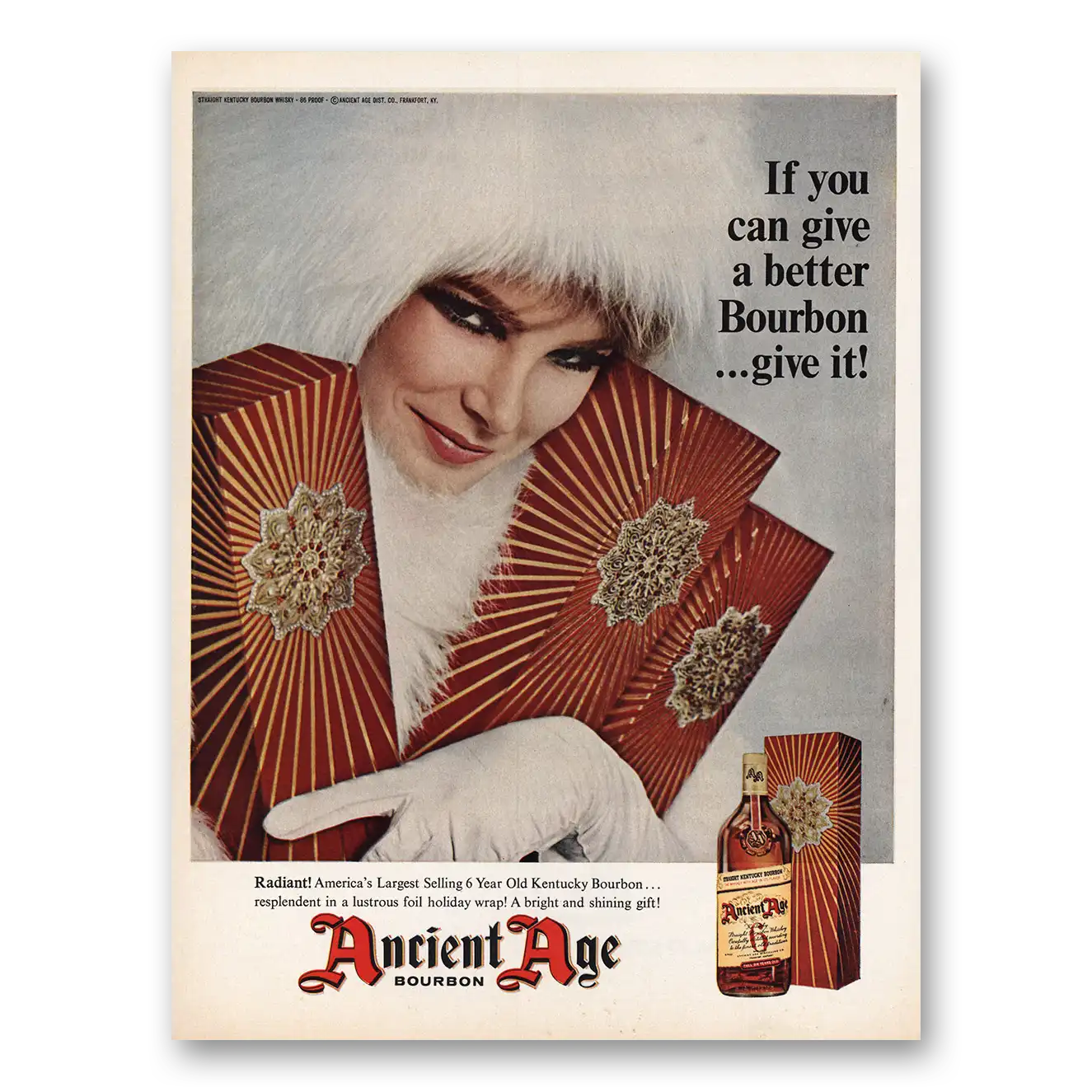 1966 Ancient Age Whiskey You Can Give a Better Bourbon Vintage Magazine Print Ad