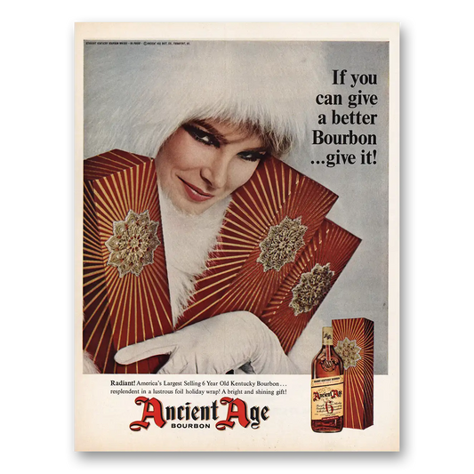 1966 Ancient Age Whiskey You Can Give a Better Bourbon Vintage Magazine Print Ad