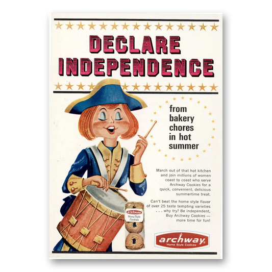 1966 Archway Cookies Declare Independence Vintage Magazine Print Ad