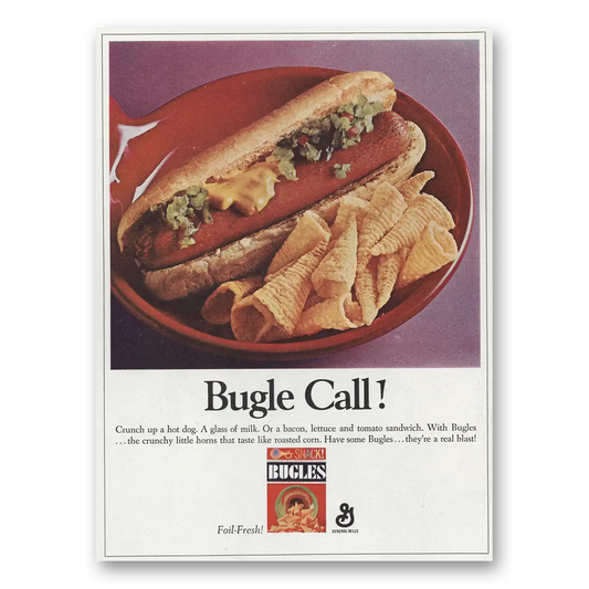 1966 Bugles Snacks Bugle Call Vintage Magazine Print Ad