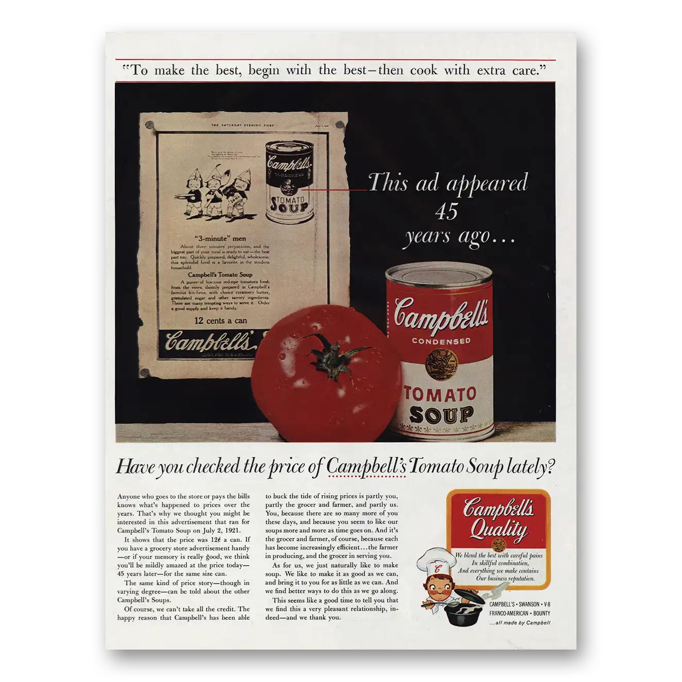 1966 Campbells Tomato Soup Ad Appeared 45 Years Ago Vintage Magazine Print Ad