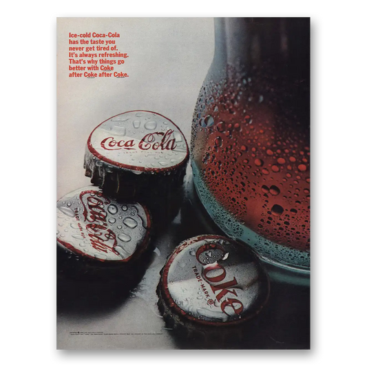 1966 Coca Cola Has Taste You Never Get Tired Of Vintage Magazine Print Ad