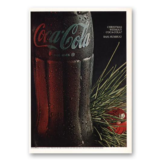 1966 Coca Cola Bah Humbug Vintage Magazine Print Ad