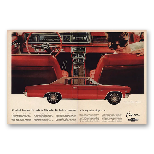 1966 Chevrolet Caprice Compare With Any Other Elegant Car Vintage Magazine Print Ad