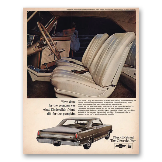 1966 Chevrolet Chevy II Cinderellas Friend Did for Pumpkin Vintage Magazine Print Ad