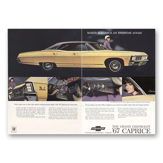 1967 Chevrolet Caprice Makes Elegance an Everyday Affair Vintage Magazine Print Ad