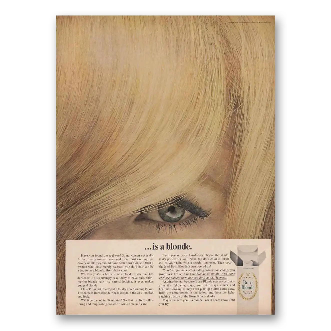 1966 Clairol Born Blonde Have You Found the Real You Vintage Magazine Print Ad