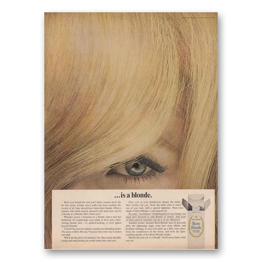 1966 Clairol Born Blonde Have You Found the Real You Vintage Magazine Print Ad