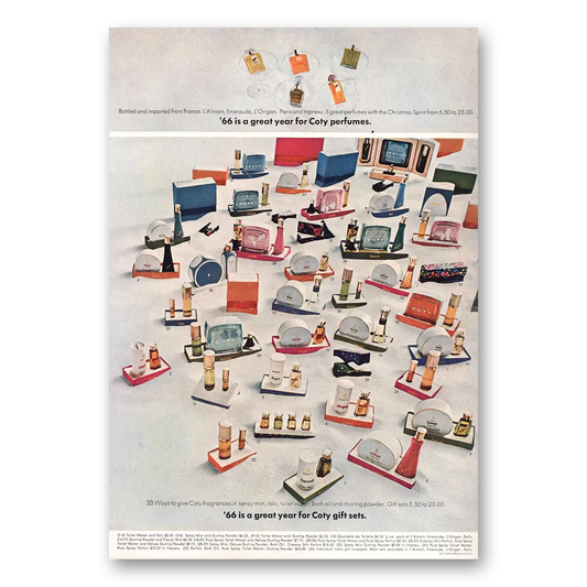 1966 Coty 66 Is Great Year for Coty Vintage Magazine Print Ad