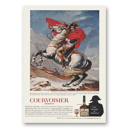 1966 Courvoisier First Consul Napoleon Vintage Magazine Print Ad