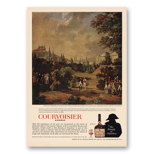 1966 Courvoisier Napoleon Wurzburg Vintage Magazine Print Ad