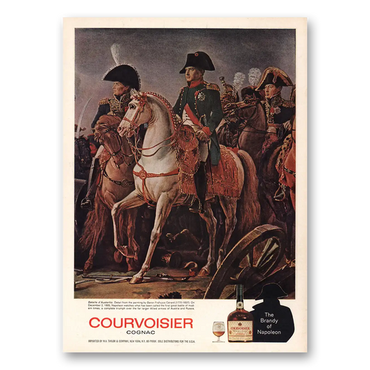 1966 Courvoisier Bataille d Auserlitz Vintage Magazine Print Ad