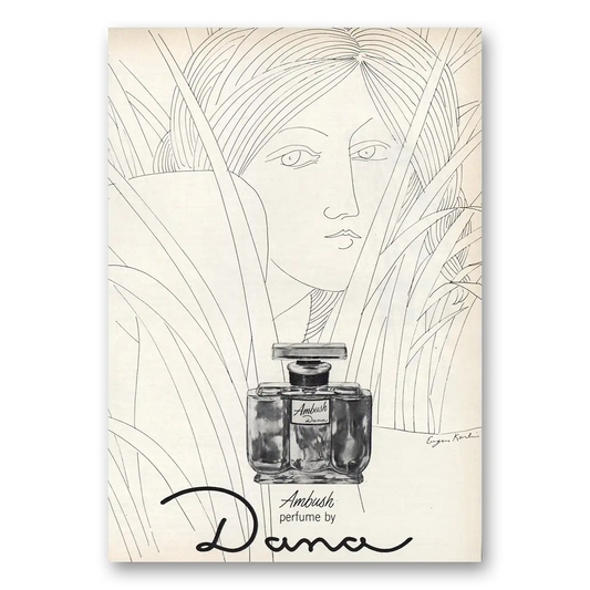 1966 Dana Perfumes Ambush Perfume Vintage Magazine Print Ad